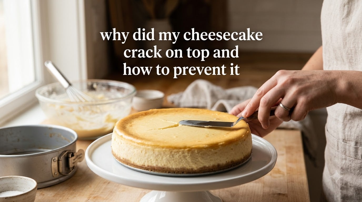 why did my cheesecake crack on top and how to prevent it