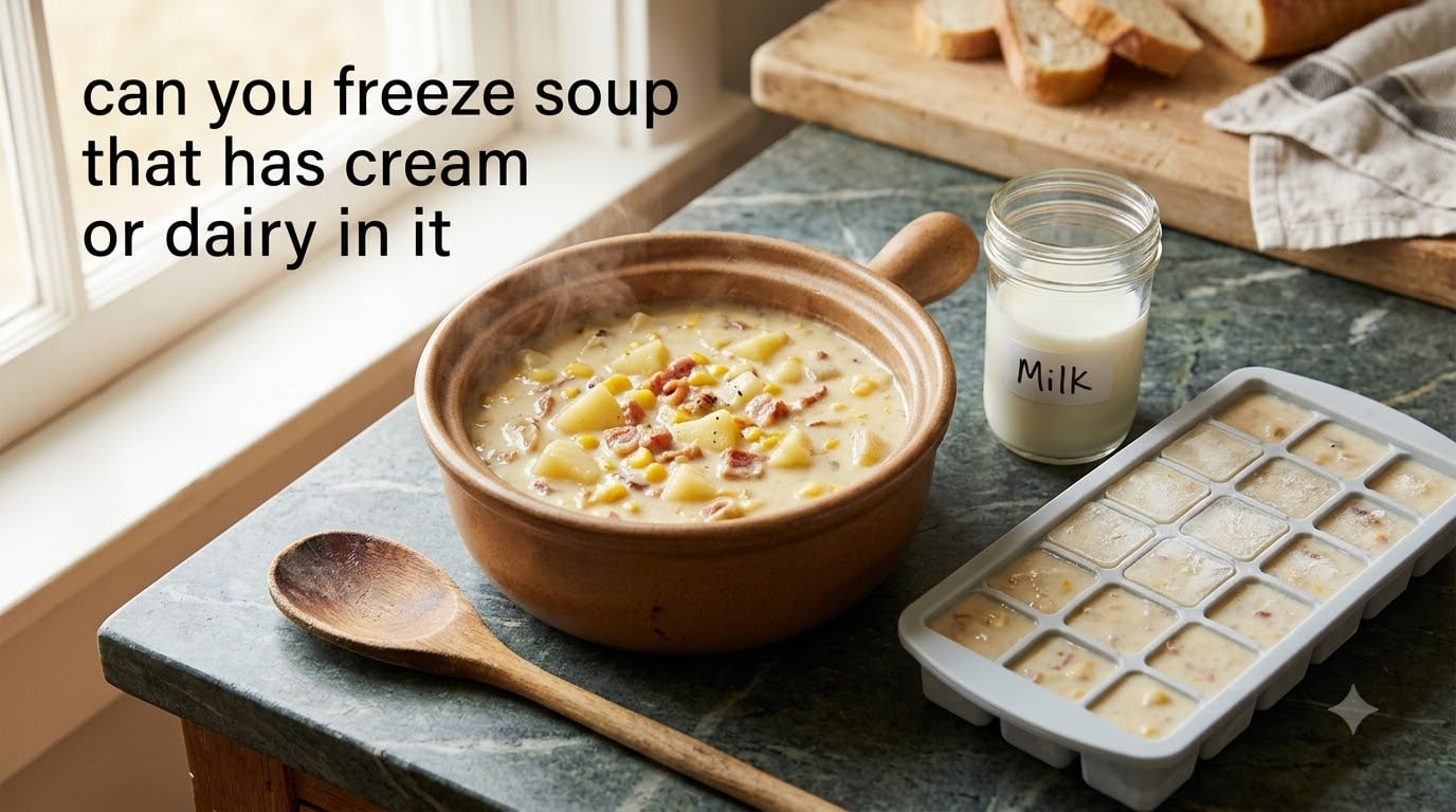 can you freeze soup that has cream or dairy in it