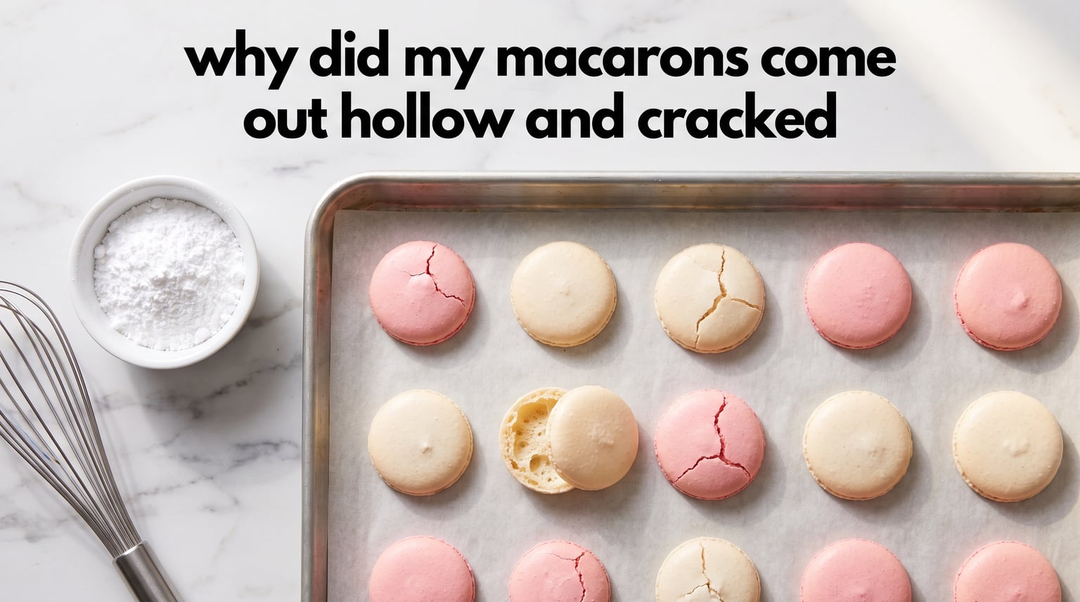 why did my macarons come out hollow and cracked
