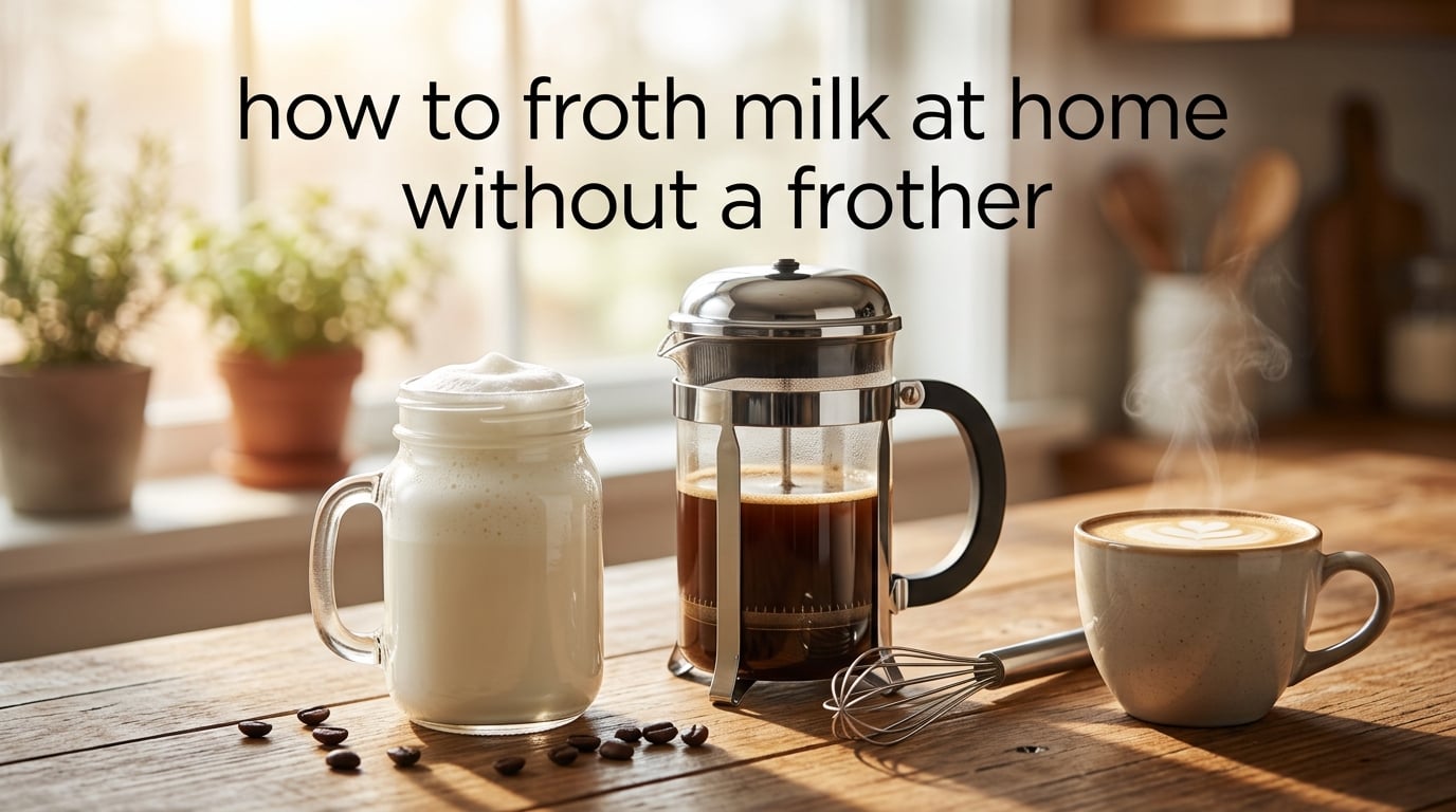 how to froth milk at home without a frother
