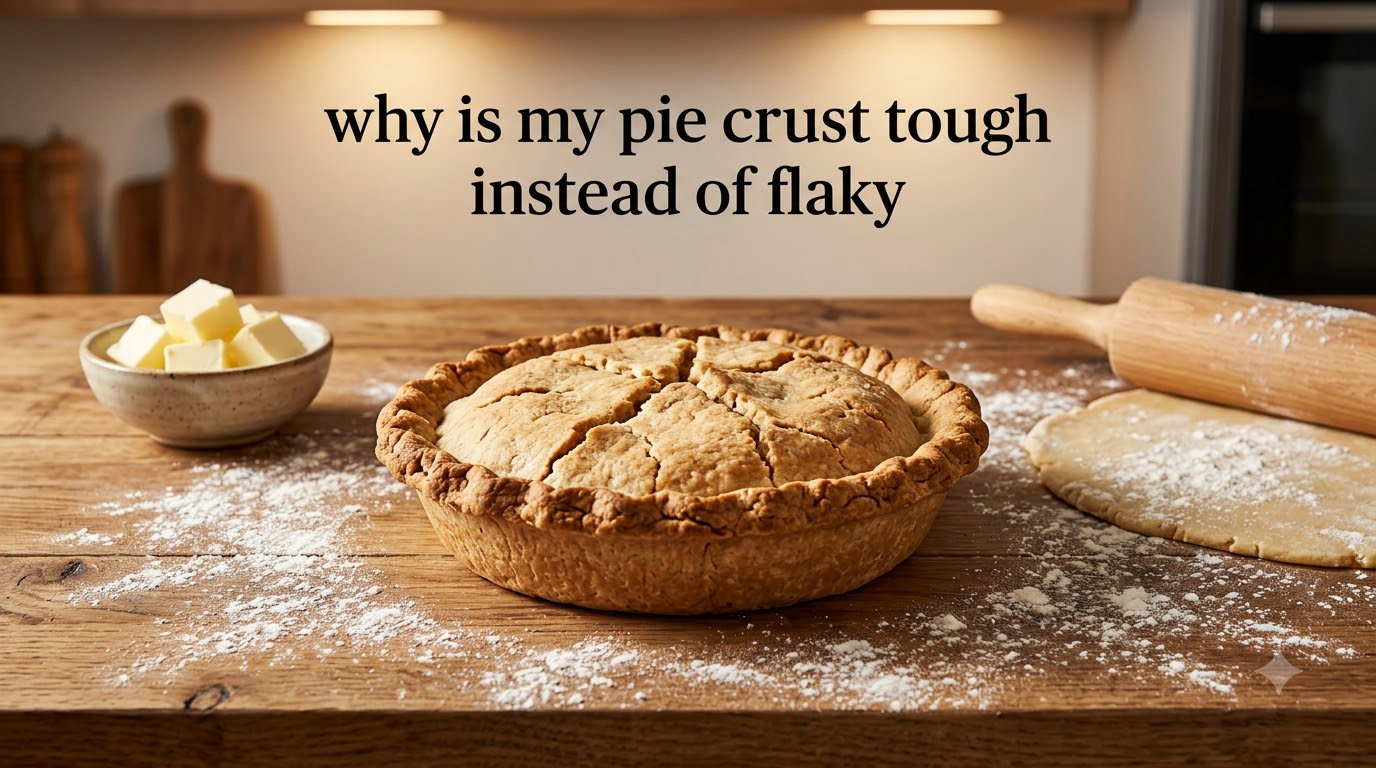 why is my pie crust tough instead of flaky
