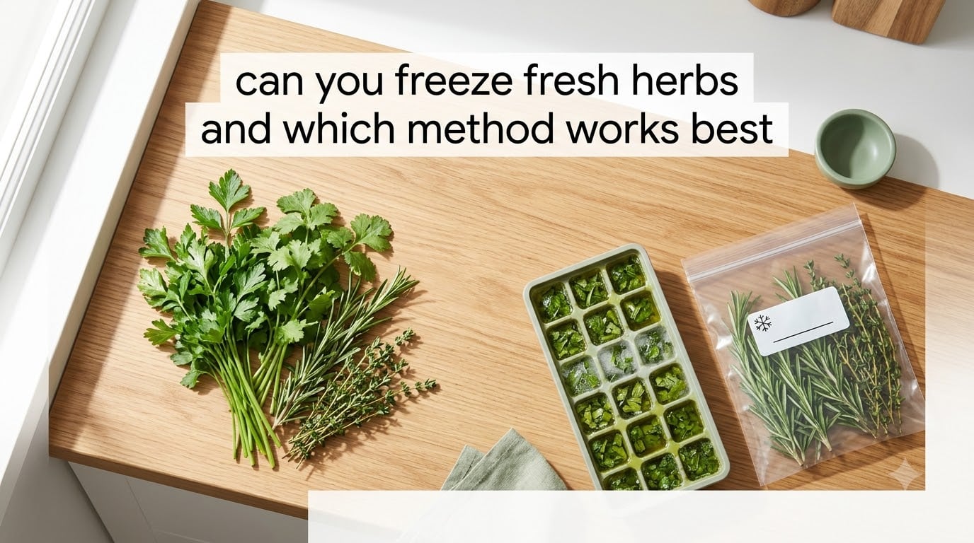 can you freeze fresh herbs and which method works best