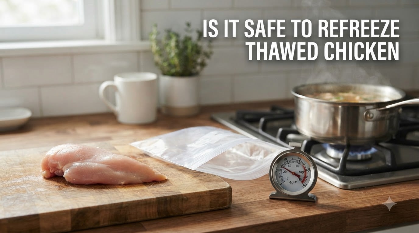 is it safe to refreeze thawed chicken