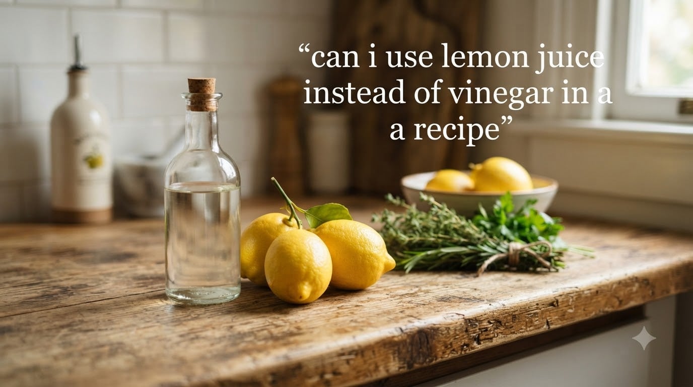 can i use lemon juice instead of vinegar in a recipe