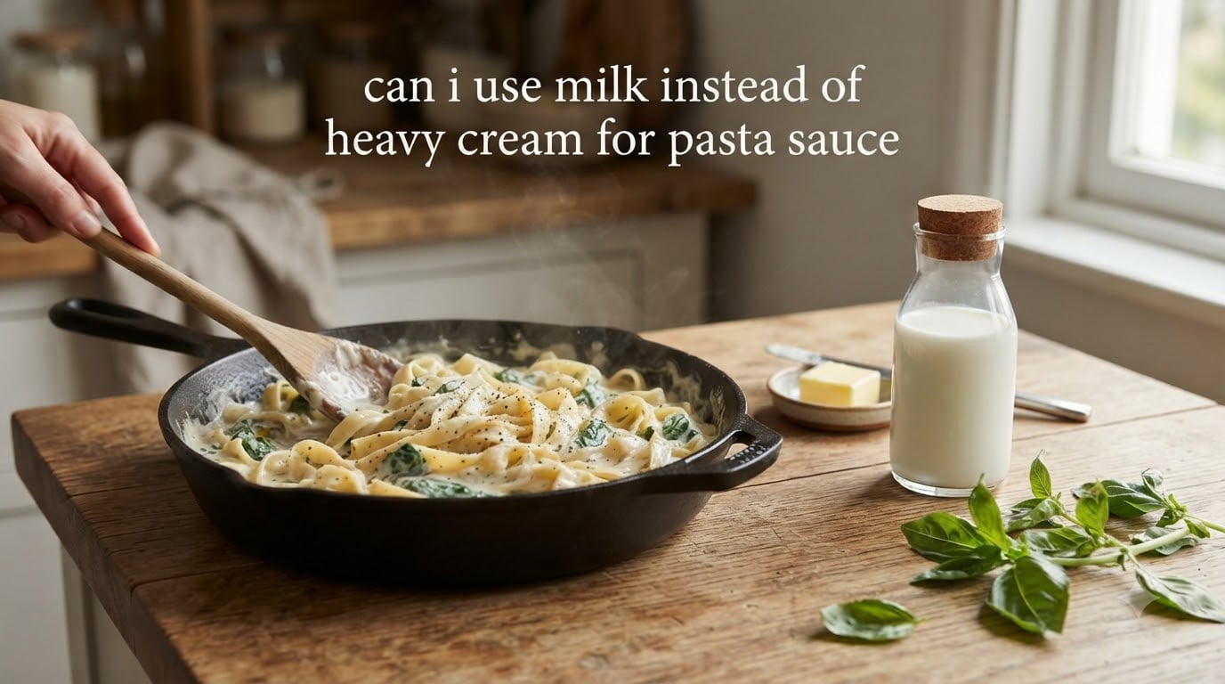 can i use milk instead of heavy cream for pasta sauce