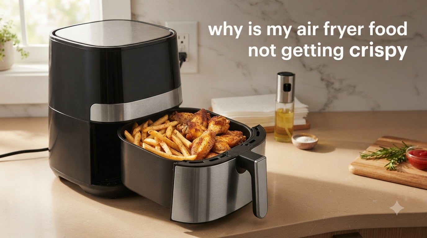 why is my air fryer food not getting crispy