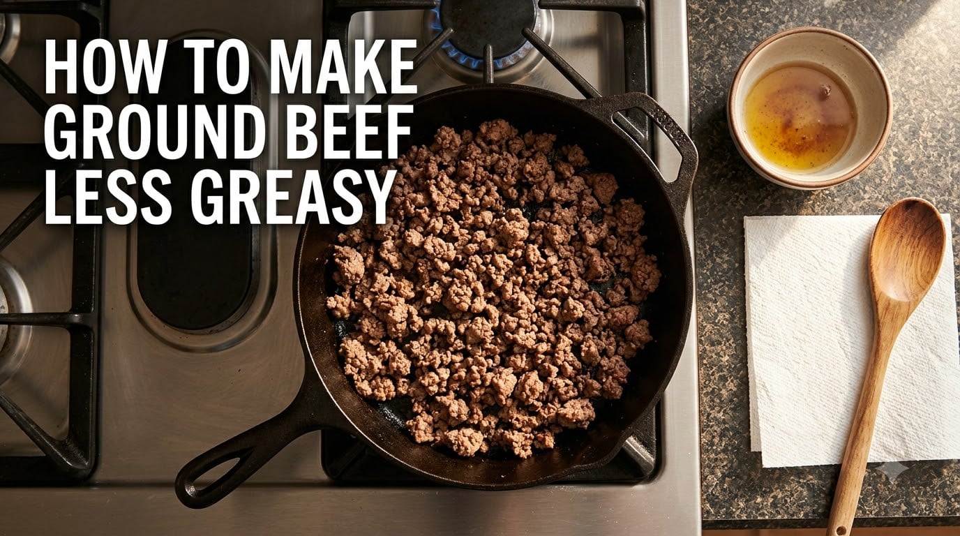 how to make ground beef less greasy