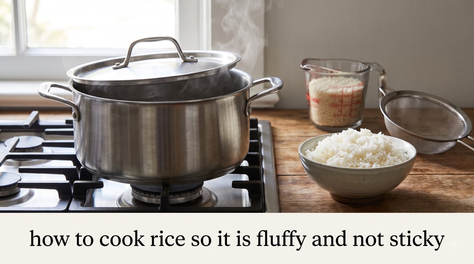 how to cook rice so it is fluffy and not sticky