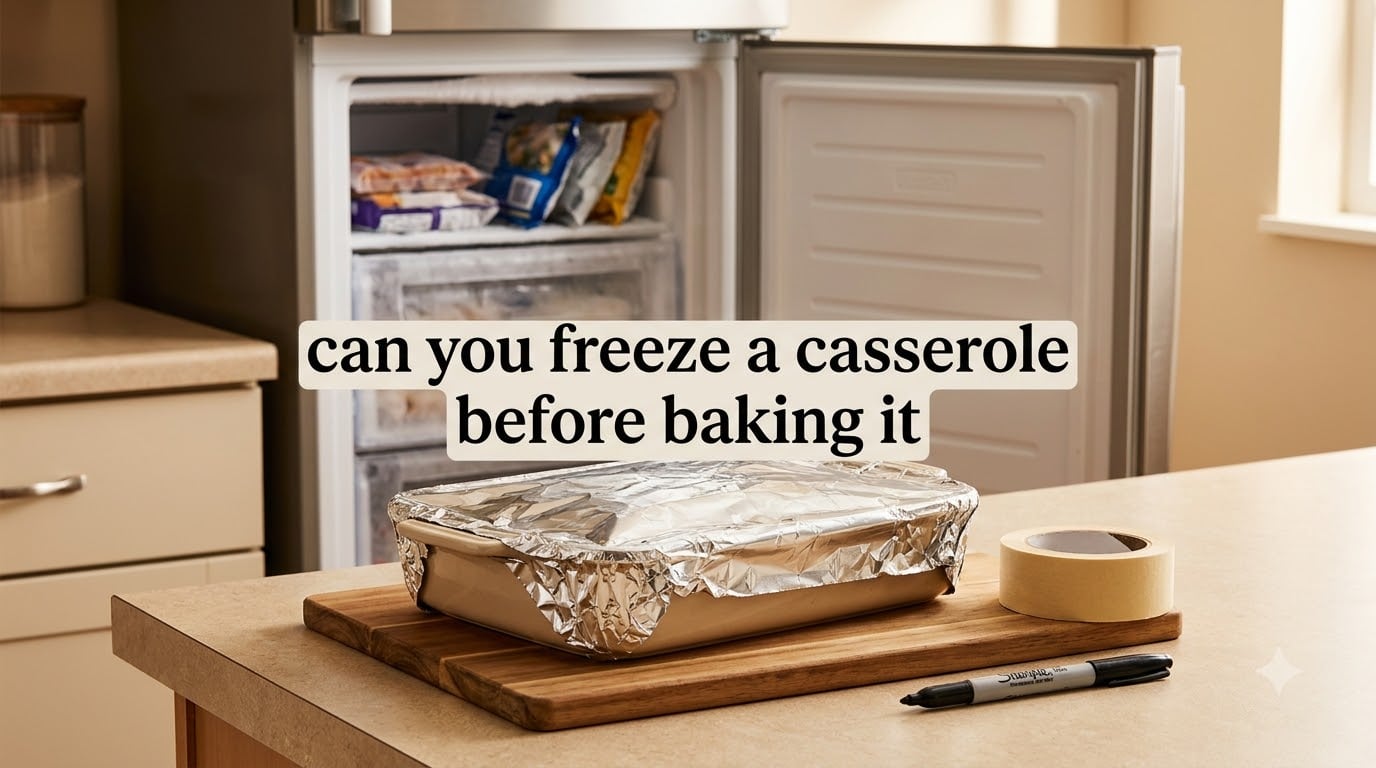 can you freeze a casserole before baking it