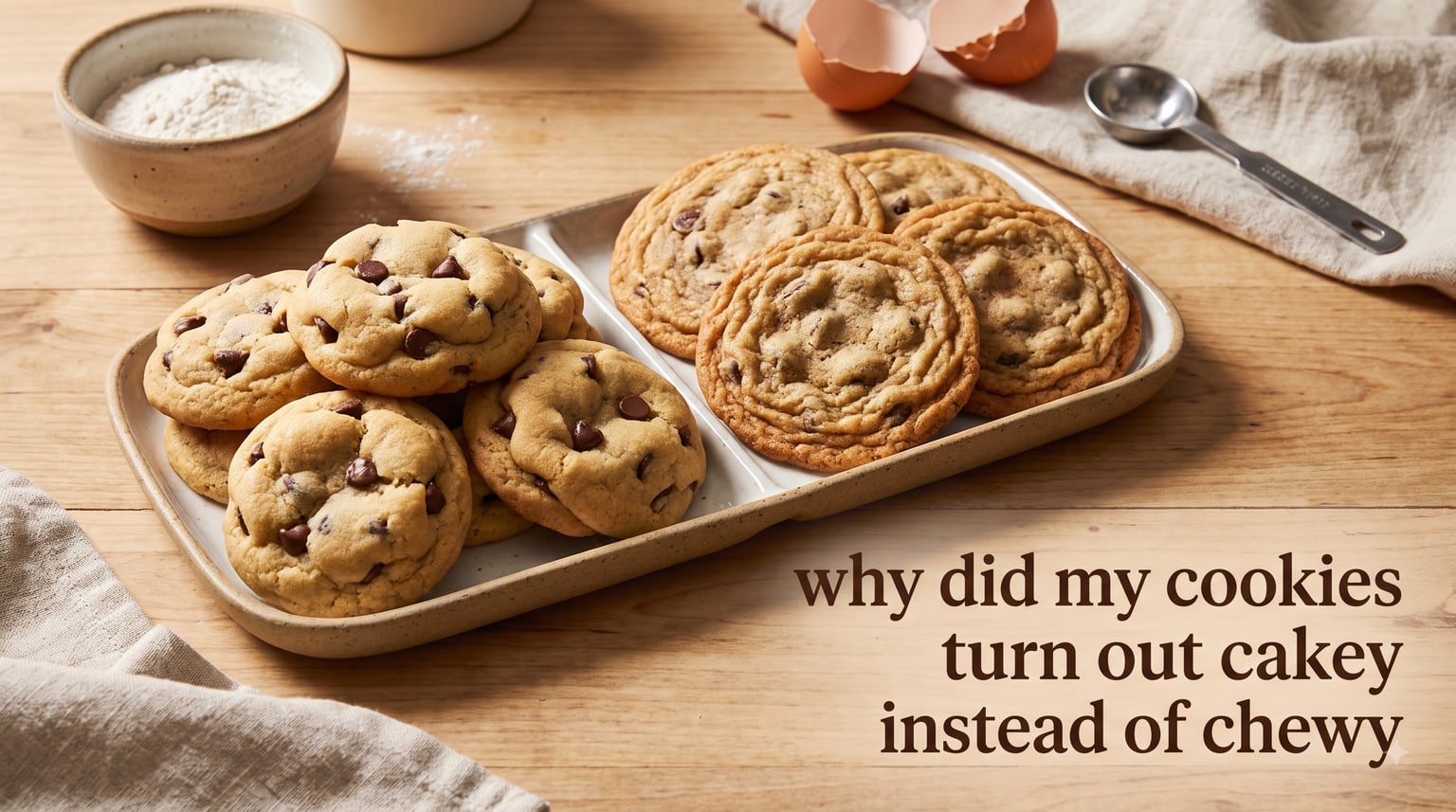 why did my cookies turn out cakey instead of chewy