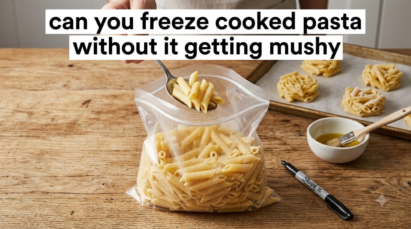 can you freeze cooked pasta without it getting mushy