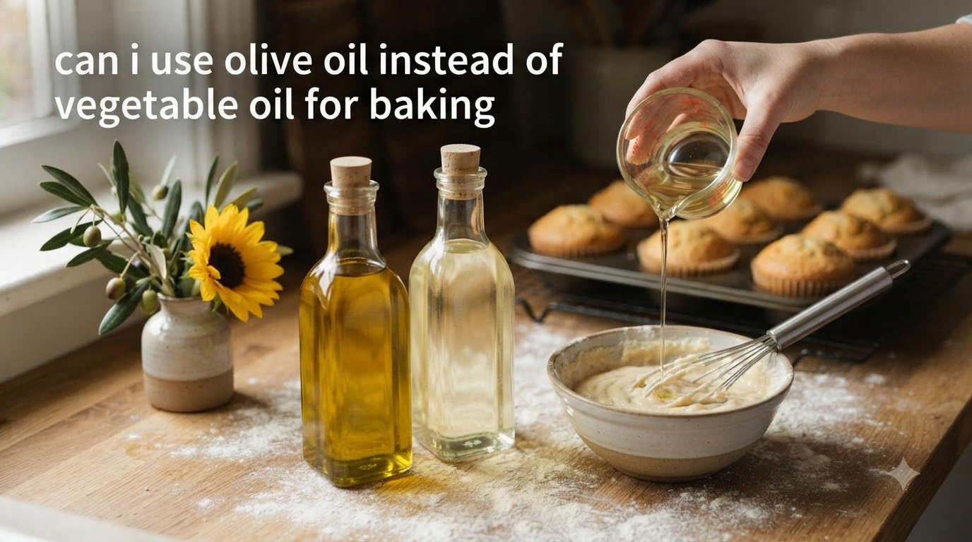 can i use olive oil instead of vegetable oil for baking