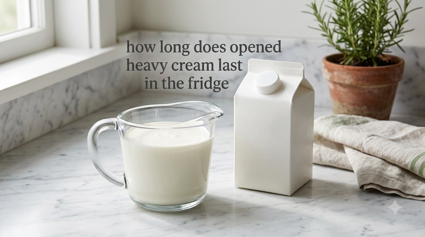 how long does opened heavy cream last in the fridge
