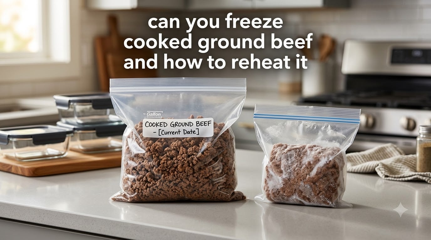 can you freeze cooked ground beef and how to reheat it