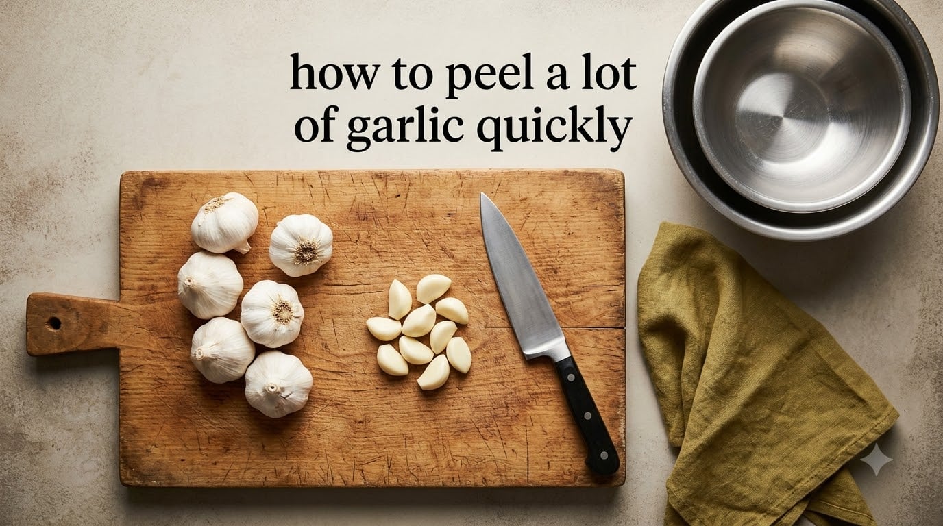 how to peel a lot of garlic quickly