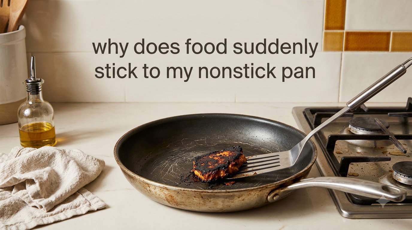 why does food suddenly stick to my nonstick pan
