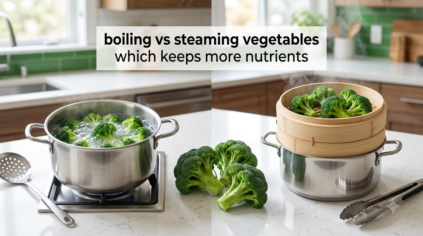 boiling vs steaming vegetables which keeps more nutrients