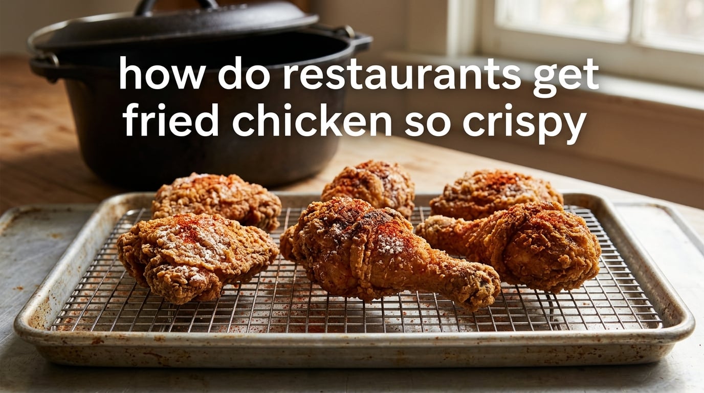 how do restaurants get fried chicken so crispy