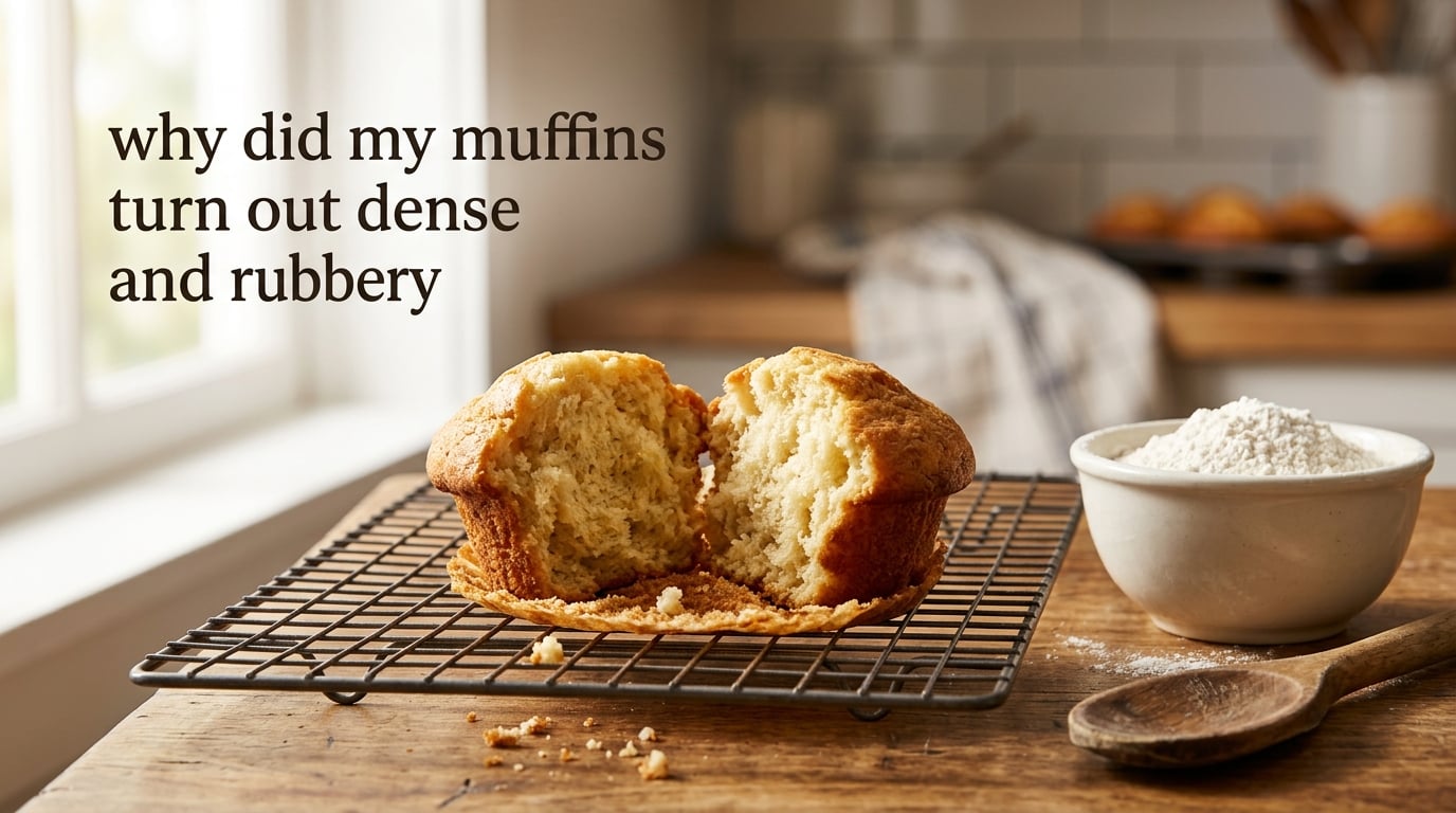 why did my muffins turn out dense and rubbery
