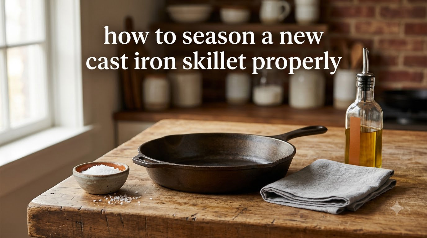 how to season a new cast iron skillet properly