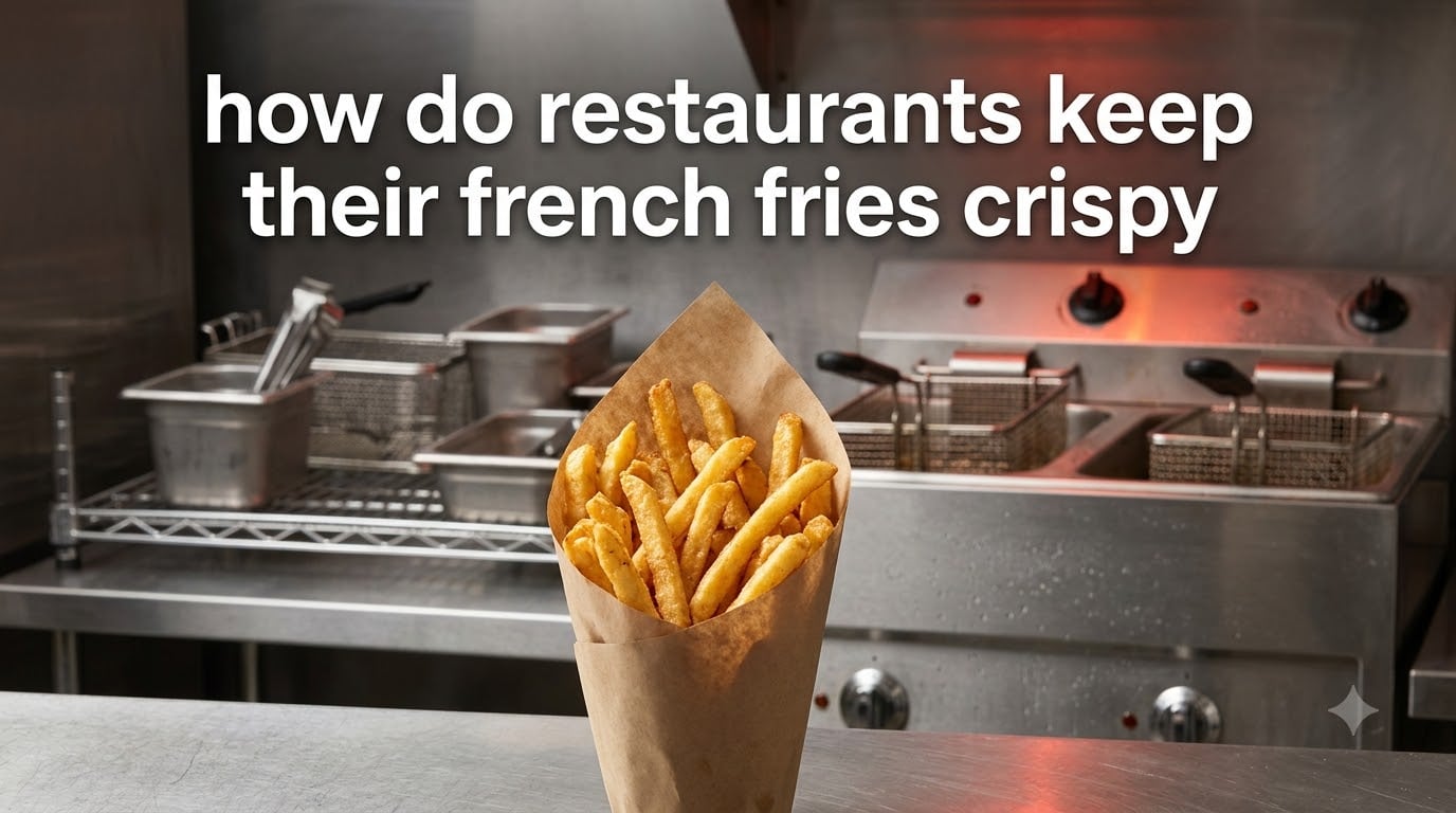 how do restaurants keep their french fries crispy