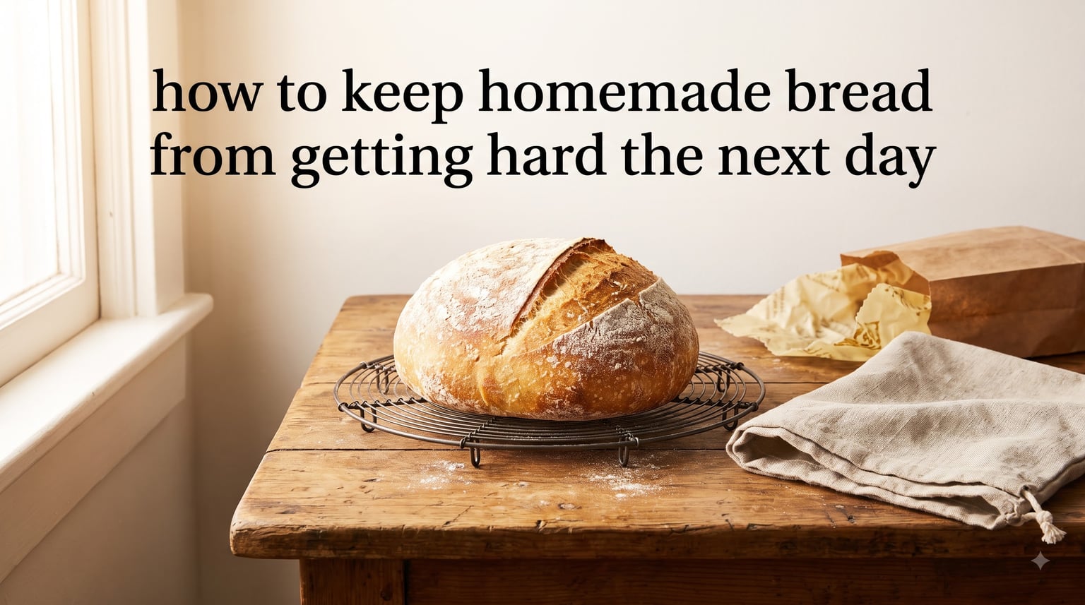 how to keep homemade bread from getting hard the next day