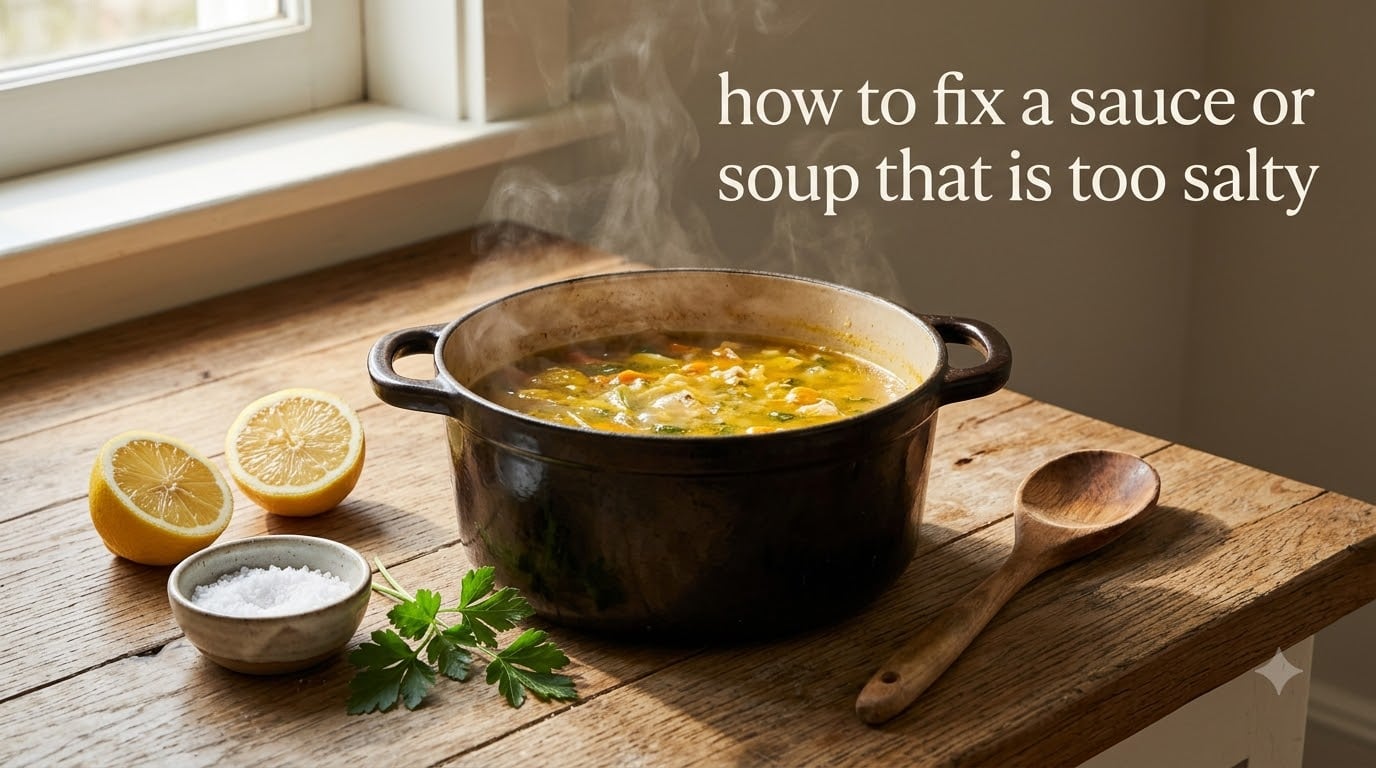 how to fix a sauce or soup that is too salty