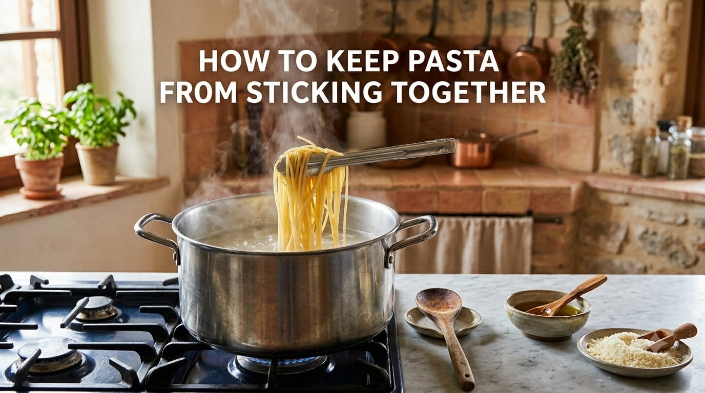 how to keep pasta from sticking together