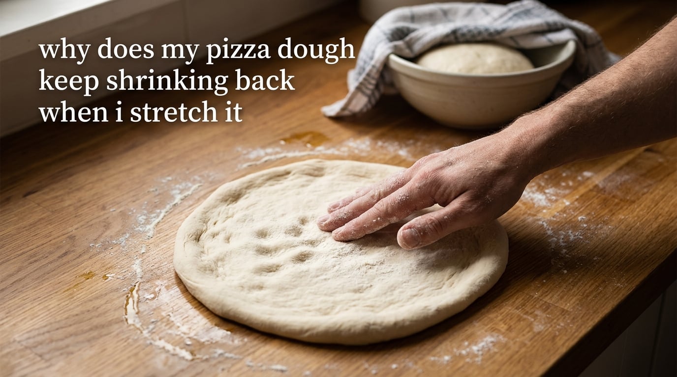 why does my pizza dough keep shrinking back when i stretch it