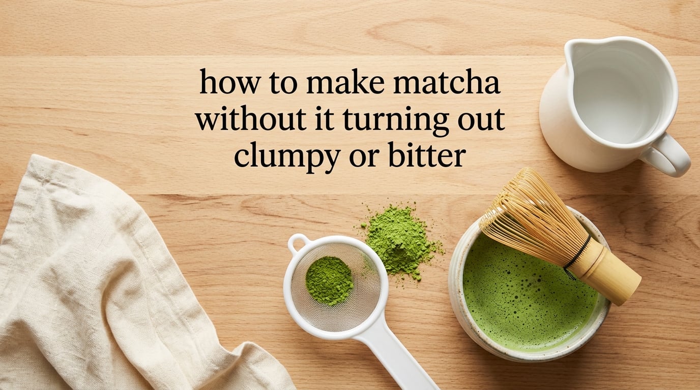 how to make matcha without it turning out clumpy or bitter
