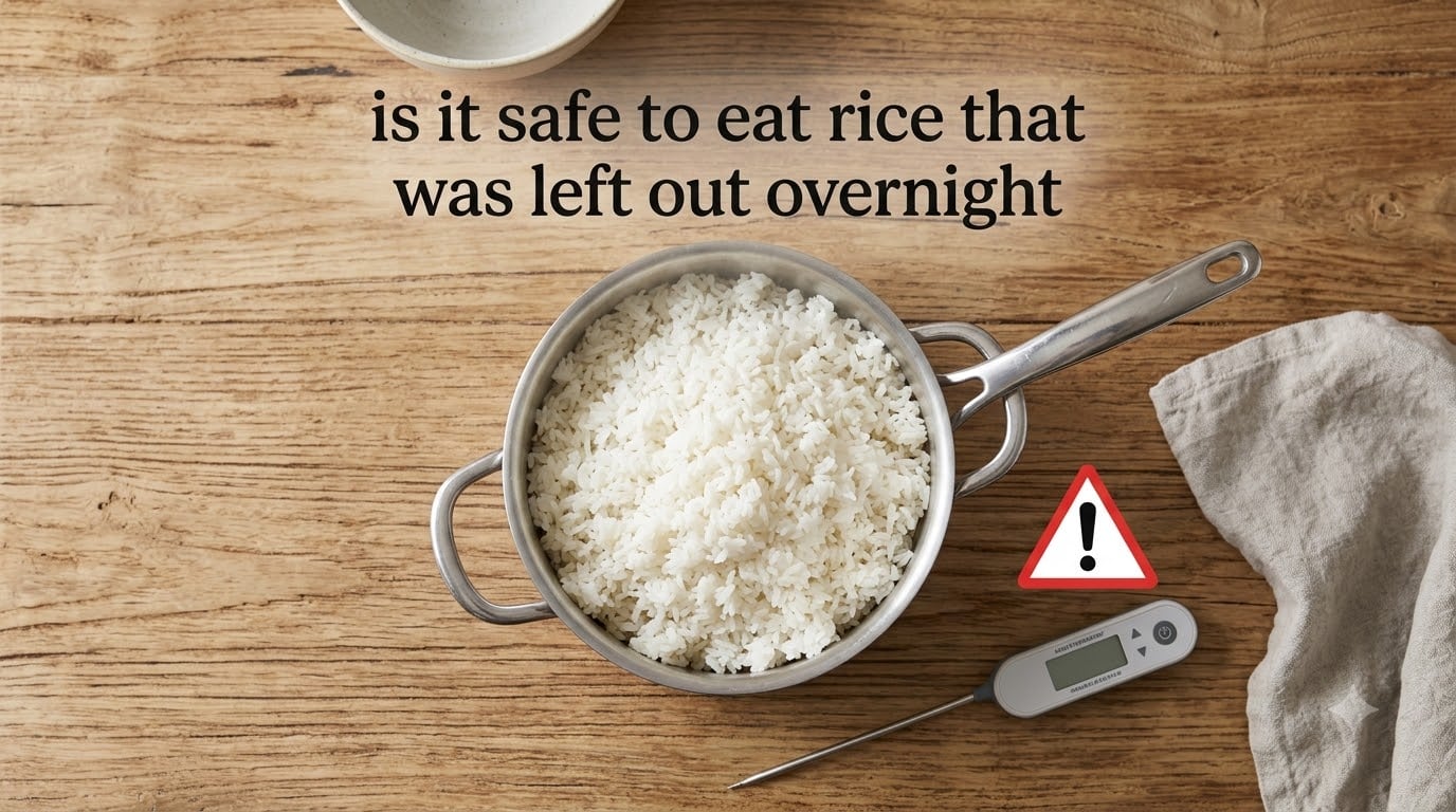 is it safe to eat rice that was left out overnight