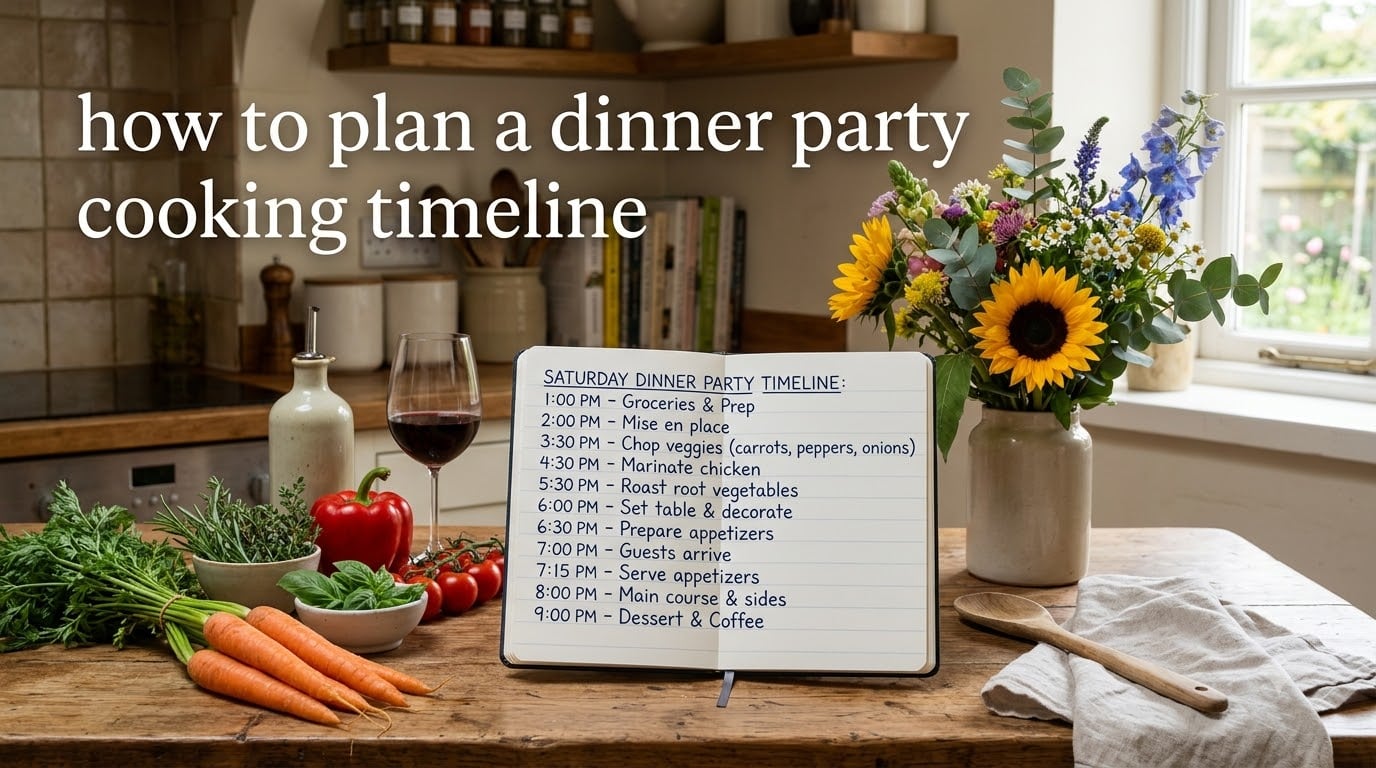 how to plan a dinner party cooking timeline