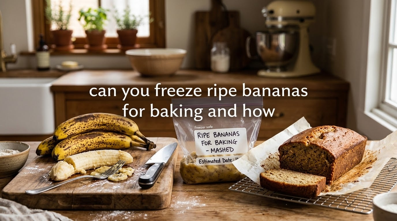 can you freeze ripe bananas for baking and how