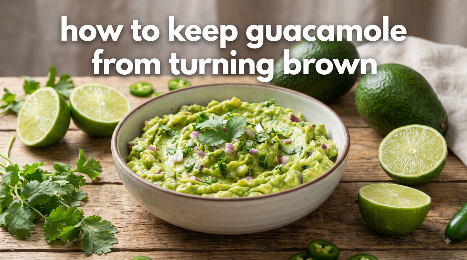 how to keep guacamole from turning brown