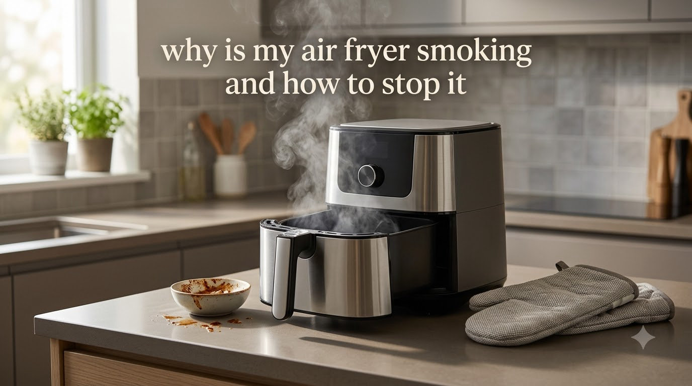 why is my air fryer smoking and how to stop it