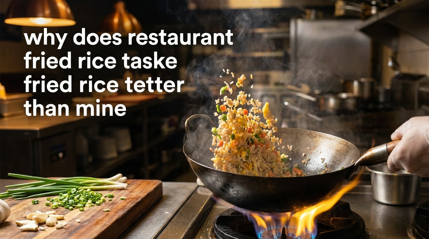 why does restaurant fried rice taste better than mine