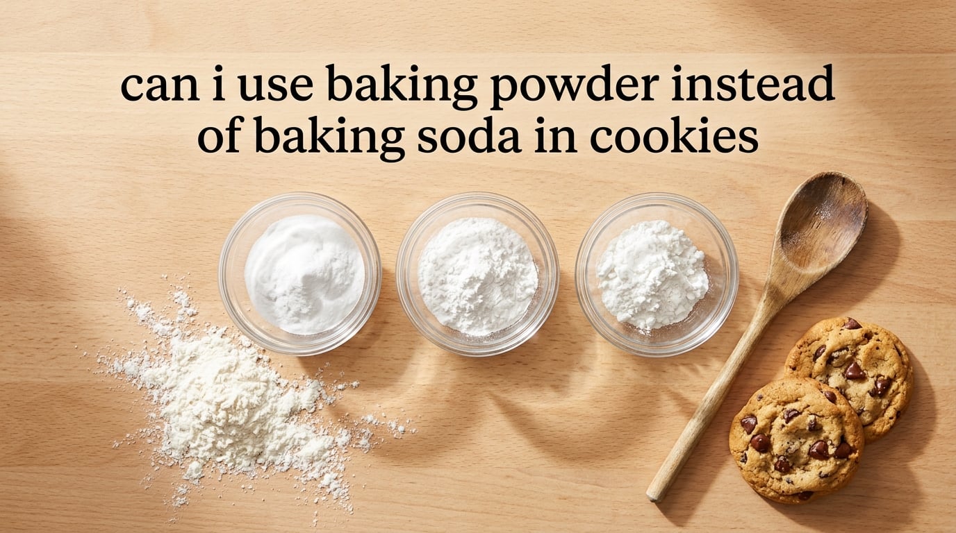 can i use baking powder instead of baking soda in cookies