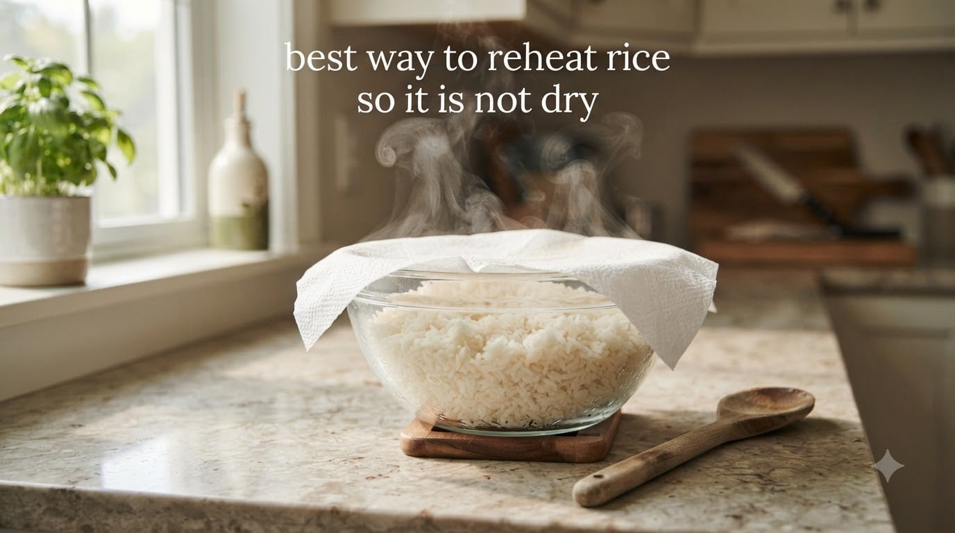 best way to reheat rice so it is not dry