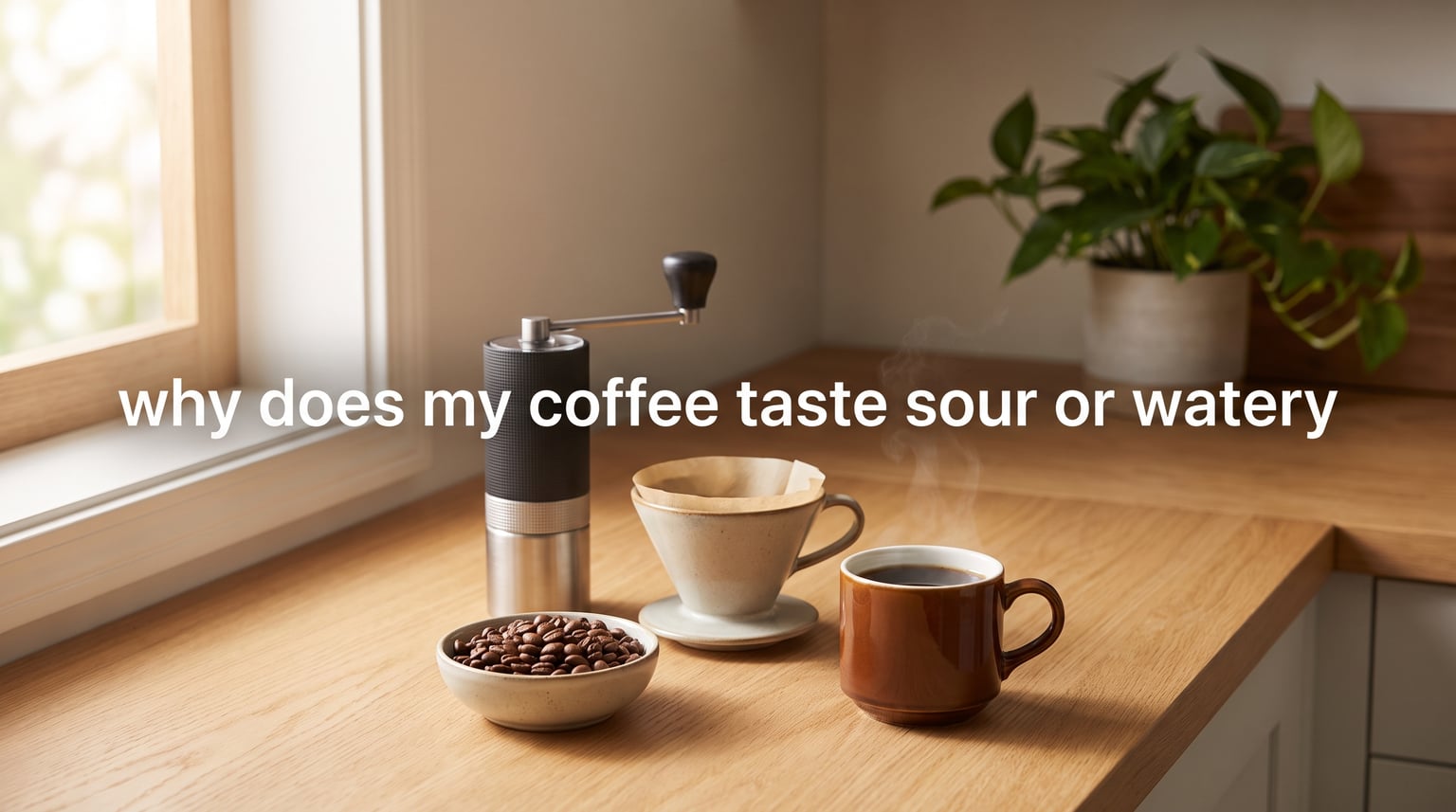 why does my coffee taste sour or watery