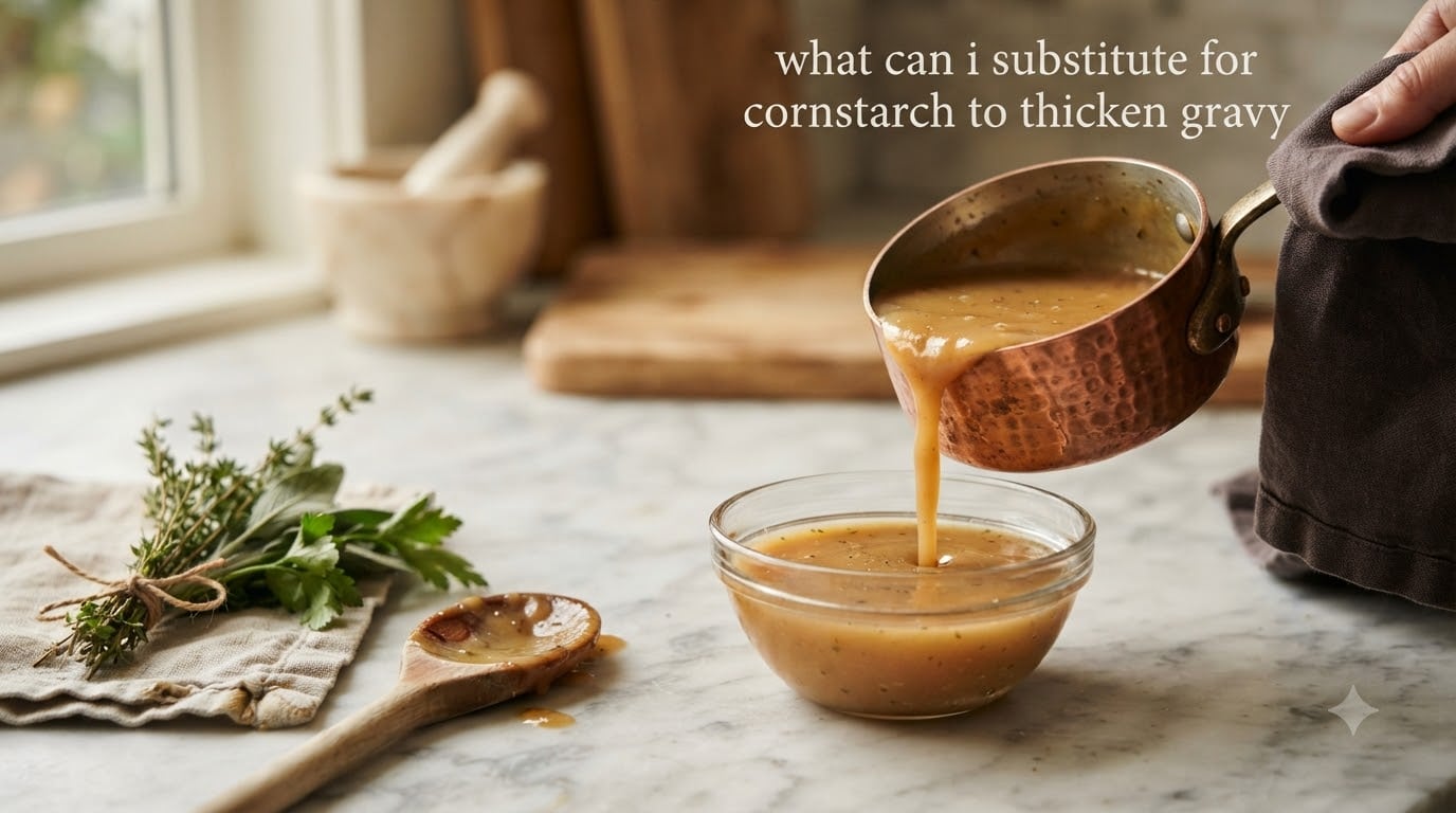 what can i substitute for cornstarch to thicken gravy