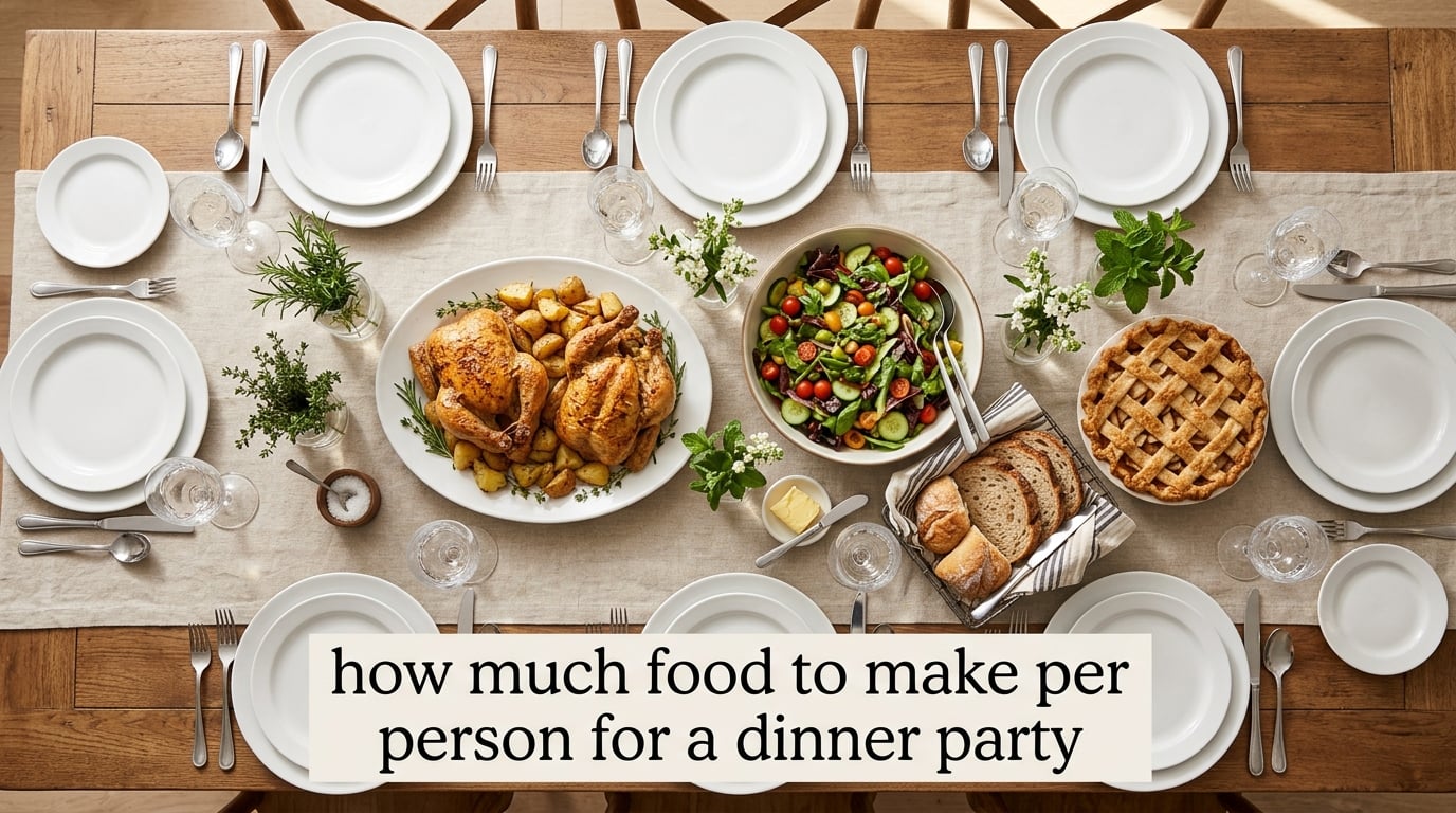 how much food to make per person for a dinner party