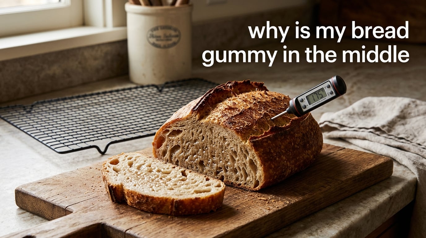 why is my bread gummy in the middle