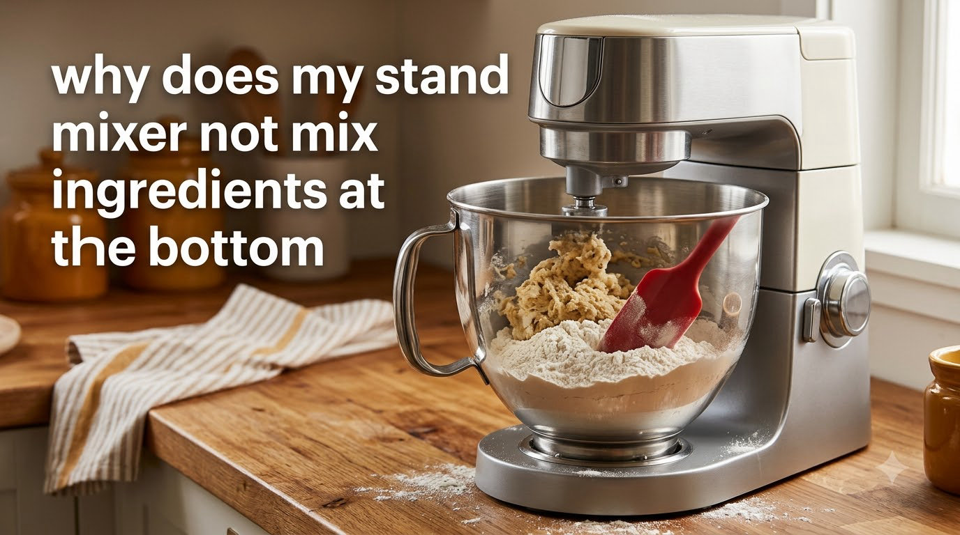why does my stand mixer not mix ingredients at the bottom
