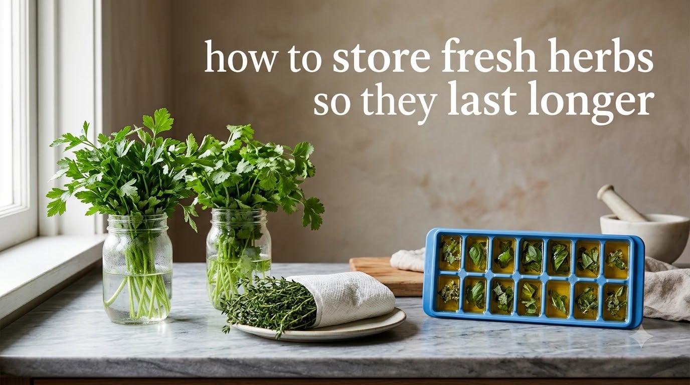 how to store fresh herbs so they last longer