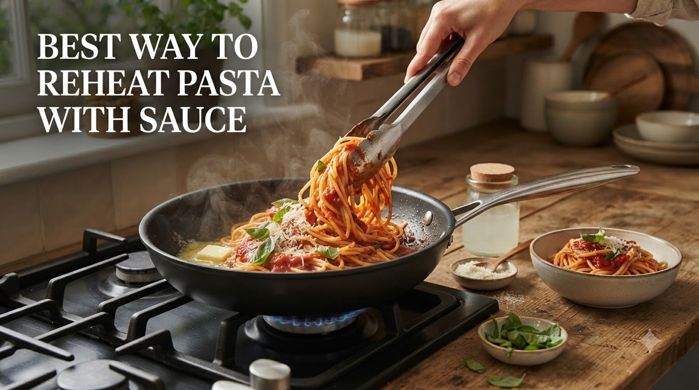 best way to reheat pasta with sauce