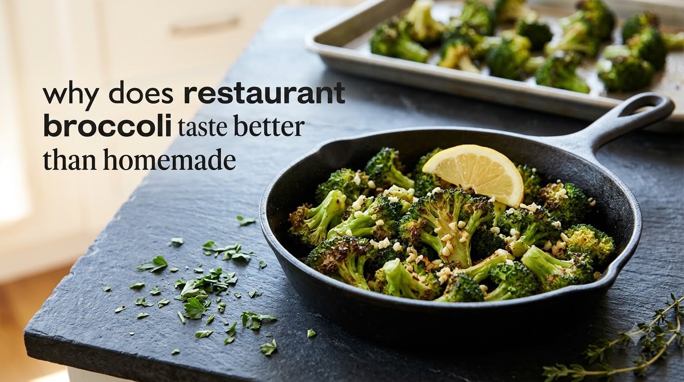 why does restaurant broccoli taste better than homemade